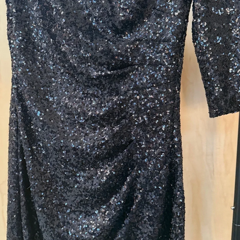 JS Boutique New York Black Sequin Sheath Dress - Women's Evening Dress size M